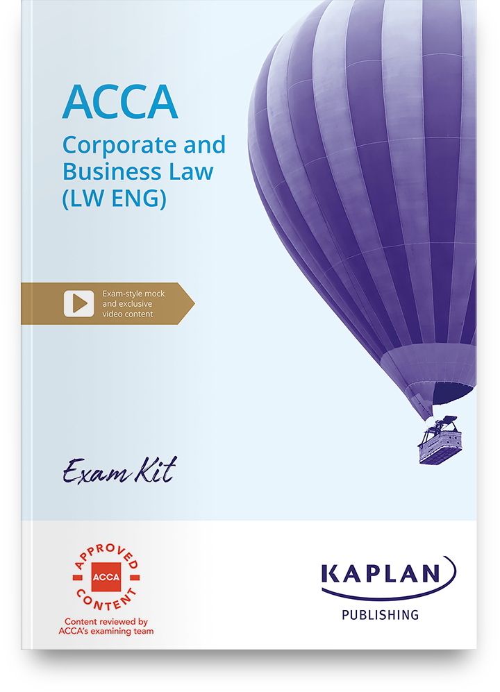ACCA  (eBook) Corporate &amp; Business Law England (LW-ENG) Exam Practice Kit 2024 - 2025