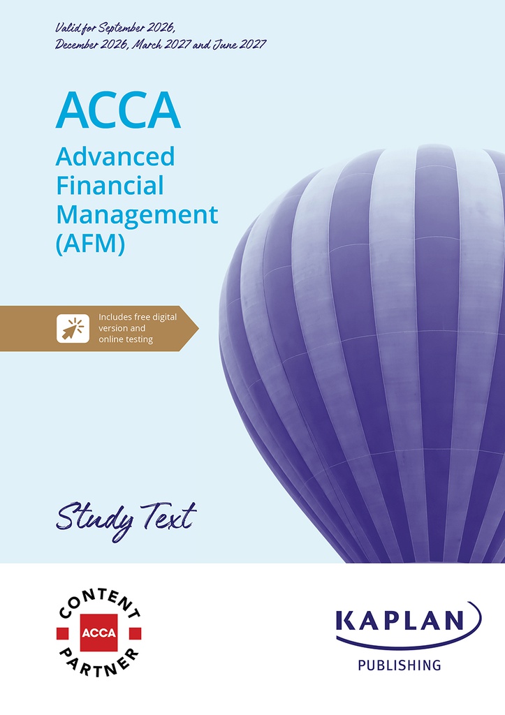 ACCA  (eBook) Advanced Financial Management (AFM) Study Text 2026-2027