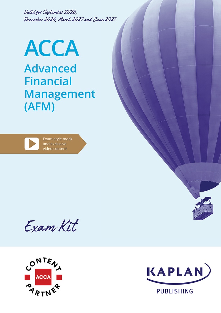 ACCA (eBook) Advanced Financial Management (AFM) Exam Practice Kit 2026-2027