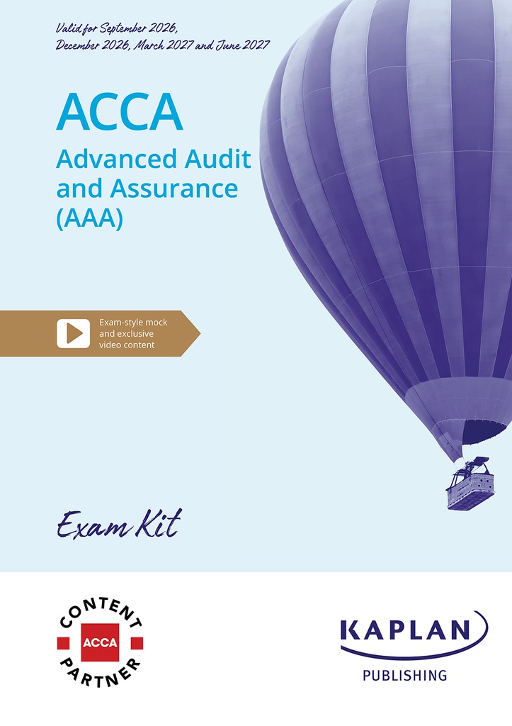 ACCA (eBook) Advanced Audit and Assurance (AAA-INT&amp;UK) Exam Practice Kit 2026-2027