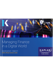CIMA Managing Finance in a Digital World E1 Revision Cards 2026